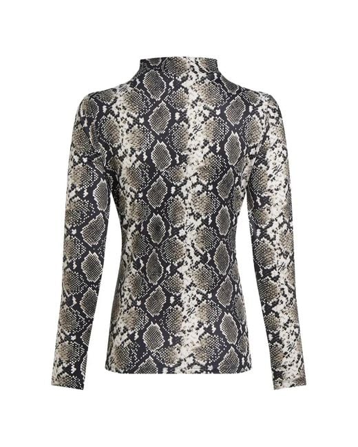 Karl Lagerfeld Black Mock-Neck Long-Sleeved Top