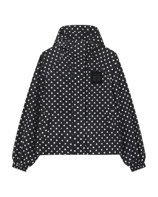 Ganni Black Recycled Polyamide Jacket