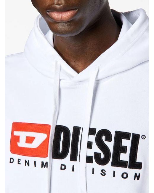 メンズ DIESEL S-ginn-hood-div パーカー White