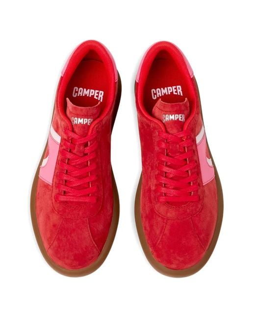 Baskets Pelotas Soller En Cuir À Rayures Camper en coloris Red