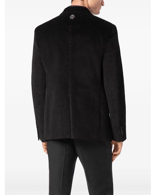 Philipp Plein Black Velvet Blazer for men