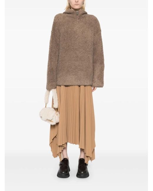 B+ AB Brown Hooded Knit Pullover