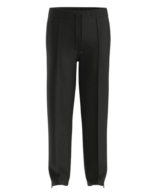 HUGO Black Side-Stripe Zip-Detail Sweatpants for men