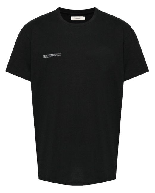 PANGAIA Black Logo-print Organic-cotton T-shirt for men