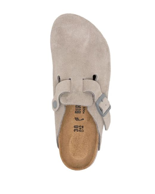 Birkenstock White Boston Soft Footbed