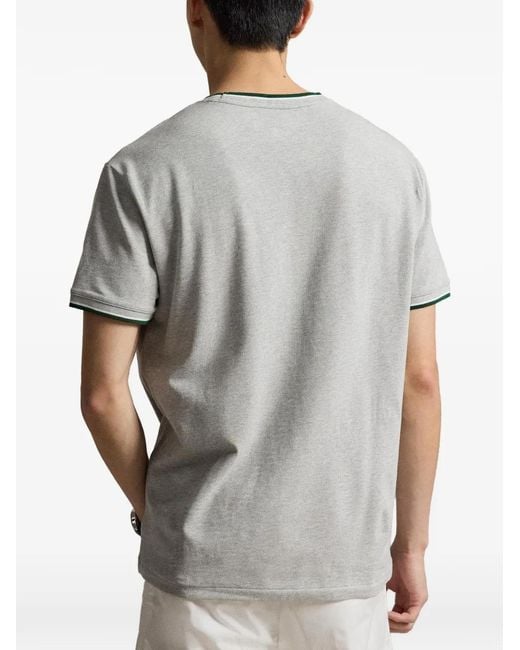 Polo Ralph Lauren Gray Embroidered Classic Fit T-Shirt for men