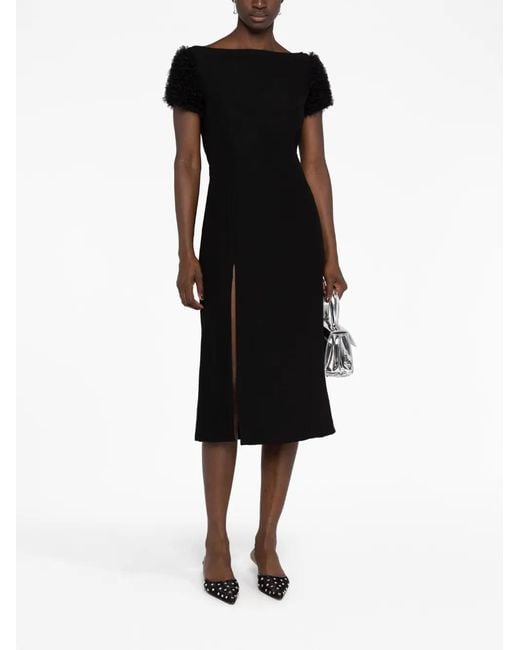 Viktor & Rolf Black Daring Nights Ruffled Midi Dress