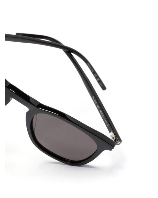 Saint Laurent Gray Matte-Effect Square-Frame Sunglasses