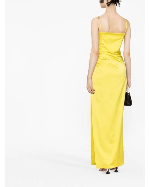 GAUGE81 Yellow Vona Draped Dress