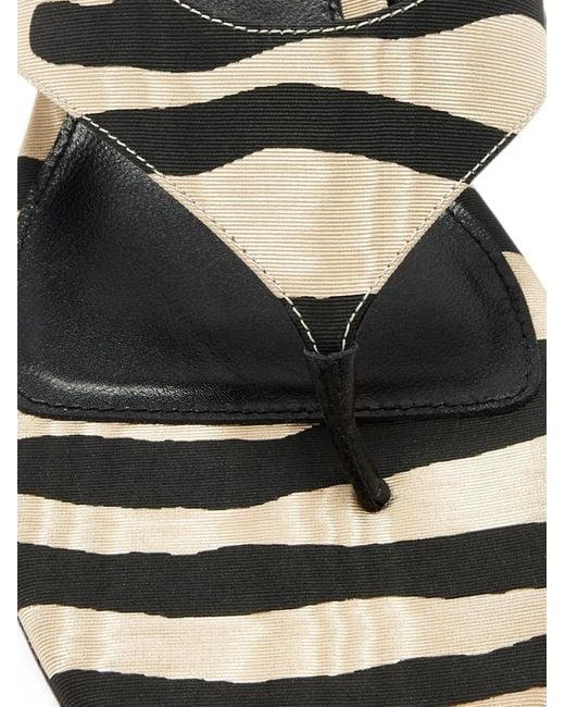Stuart Weitzman Black Zebra-Print Wedge Sandals