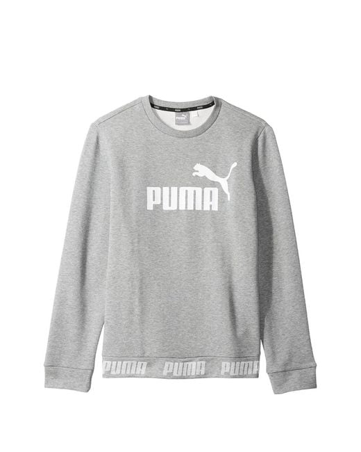 PUMA Gray Essentials No. 1 Crew-Neck Sweatshirt for men