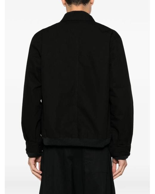 Sacai Black Reversible Zip-Fastening Jacket for men