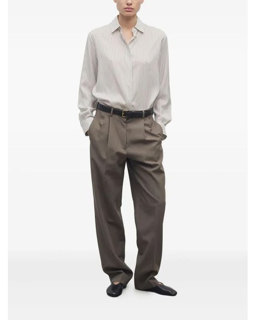 The Row Gray Bryce Trousers