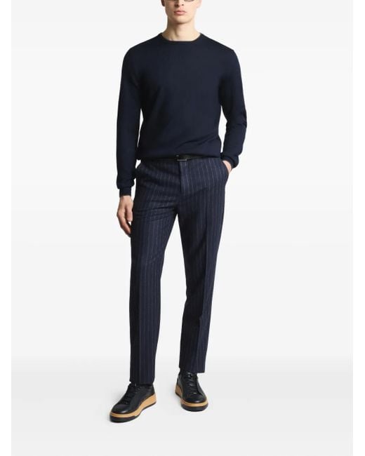 Fay Blue Crew-Neck Top for men