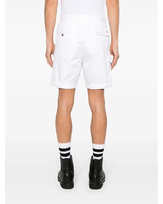 Short Chino À Patch Logo DSquared² en coloris White