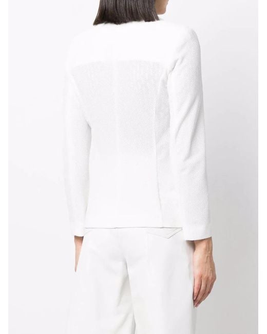 Seventy White Textured-Finish Blazer