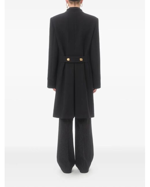 Valentino Garavani メンズ ブラック マンダリンカラー ダブルコート