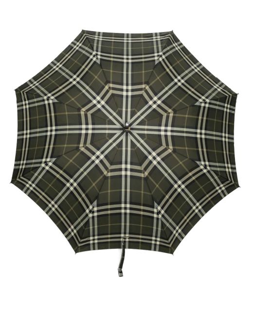 Burberry Green Regenschirm Mit Check-Print