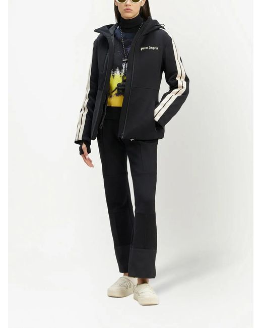 Palm Angels Black Logo-Print Ski Jacket