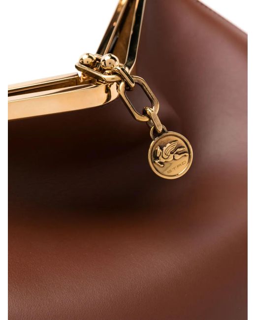 Etro Brown Large Leather Vela Bag