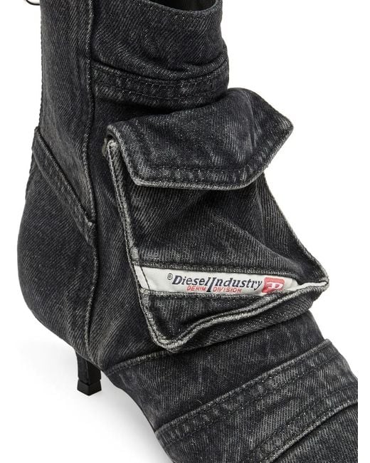 DIESEL Black D-Venus Pocket Boots