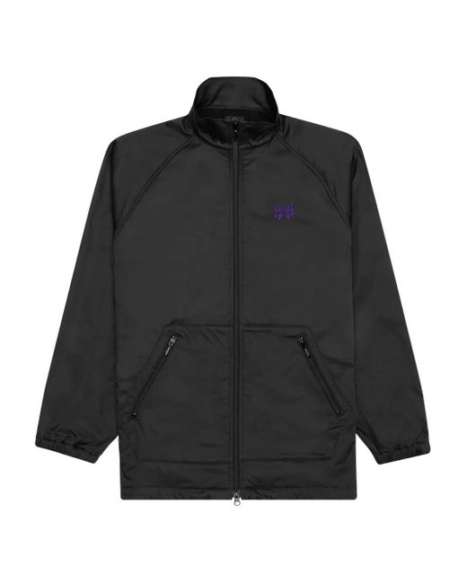 Needles Black Embroidered Zip-Front Jacket for men
