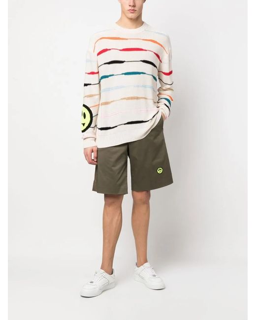 Barrow Green Logo-Patch Bermuda Shorts