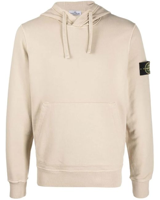 Stone Island Natural Compass Patch Hoodie for men