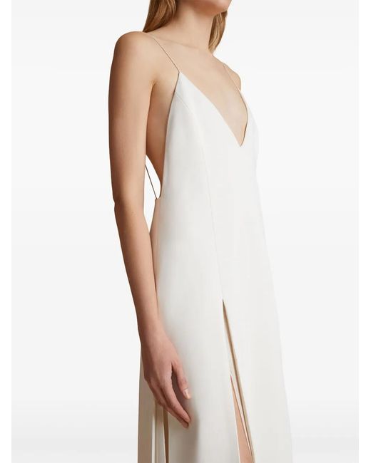 Khaite White Nonya Slip Maxi Dress - Women's - Acetate/viscose