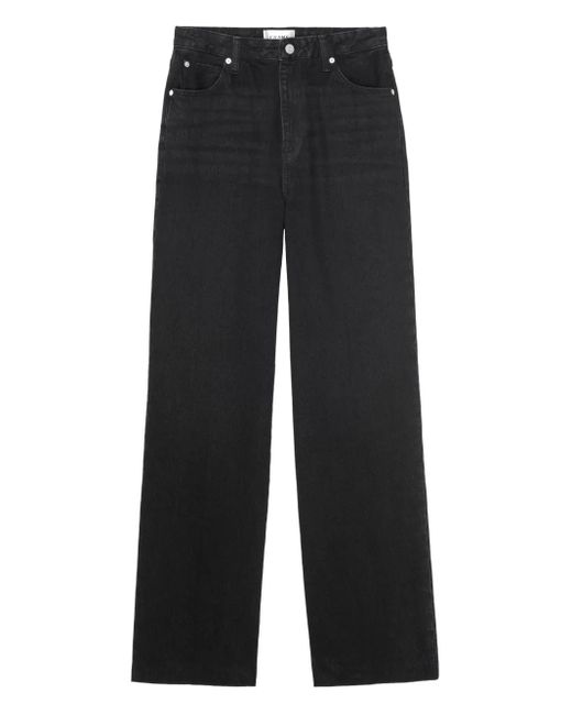 FRAME Black Streamline Button-Fastening Jeans