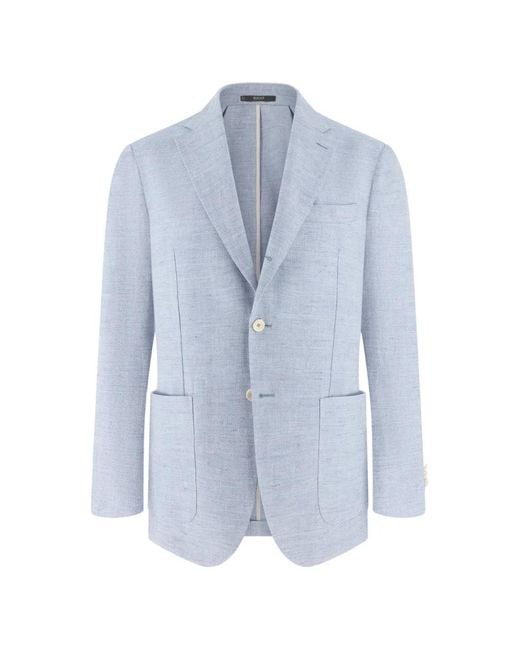 Boggi Blue Single-Breasted Blazer for men