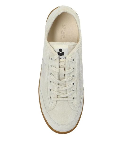 Isabel Marant White Klyce Suede Lace-Up Sneakers