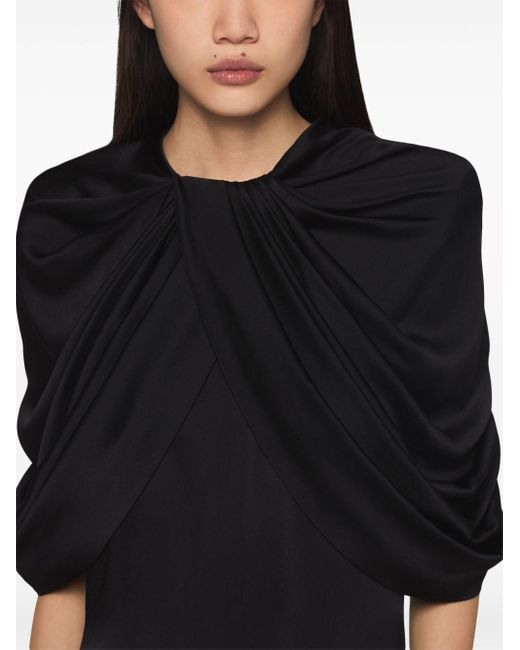 Robe courte drapée Stella McCartney en coloris Black