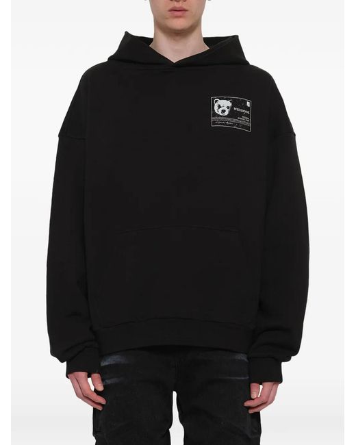 we11done Black Dna Teddy Id Hoodie for men