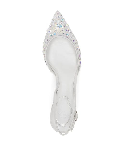 Rene Caovilla White 60Mm Cinderella Pumps