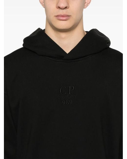 Hoodie Diagonal Fleece C P Company pour homme en coloris Black