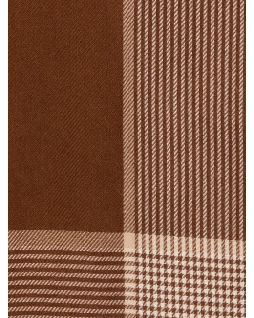 Barbour Brown Melody Check-Pattern Scarf