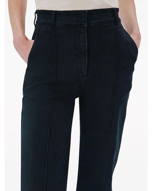 Another Tomorrow Black High-Waisted Straight-Leg Jeans