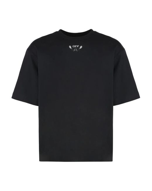 Off-White c/o Virgil Abloh Black Paisley-Print Crew-Neck T-Shirt for men