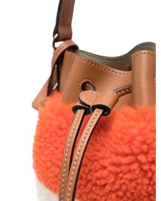 Tod's Red Sac Seau En Polaire À Design Colour Block
