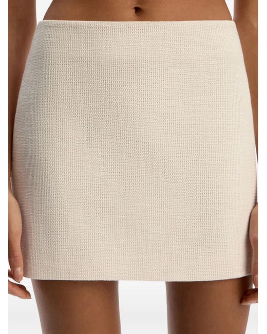 12 STOREEZ Natural Textured Mini Skirt
