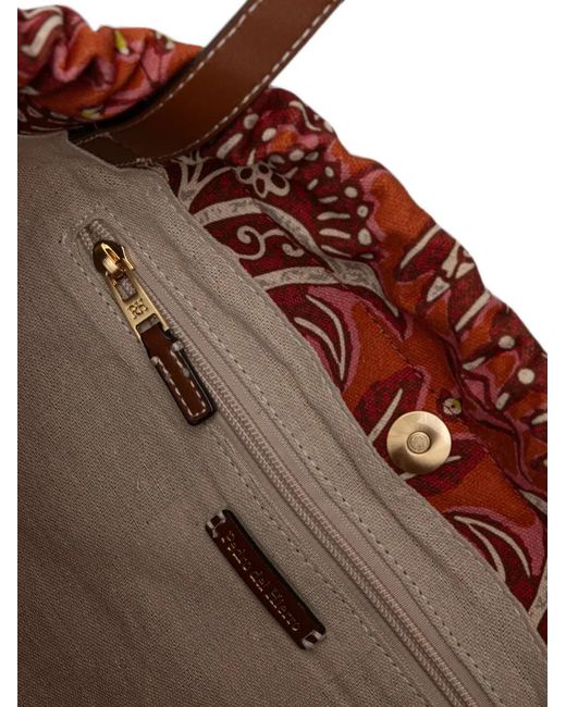 Pedro Del Hierro Madrid Red Paisley-Print Drawstring Tote Bag