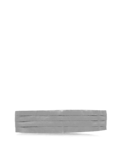 Corneliani Gray Pleated Silk Cummerbund for men