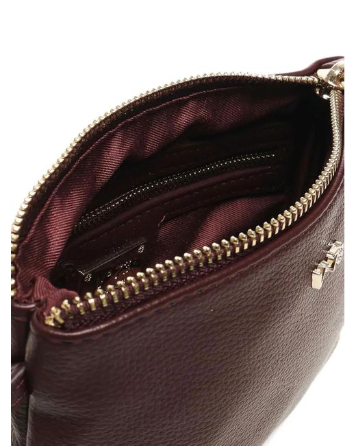 V73 Purple Logo-lettering Clutch Bag