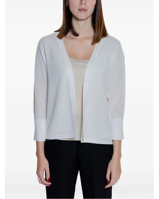 Street One Gray Knit Open-Front Cardigan