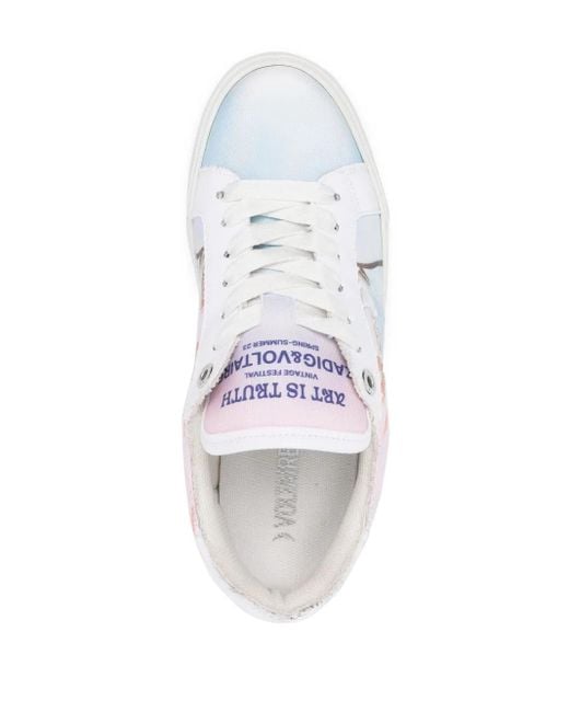 Zadig & Voltaire White Flask Low-Top Sneakers