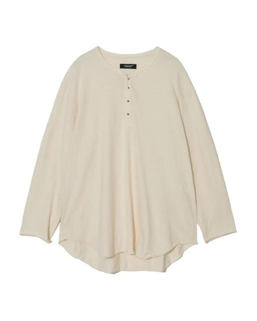 メンズ Undercover ヘンリーネック Tシャツ Natural