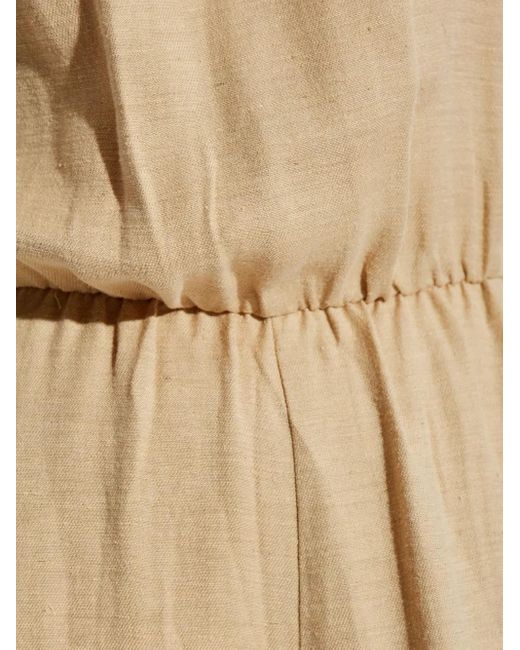 Hanro Jumpsuit Met Wijde Pijpen in het Natural
