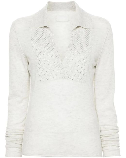 Zadig & Voltaire White Sally Rhinestone-Embellished Cashmere Jumper