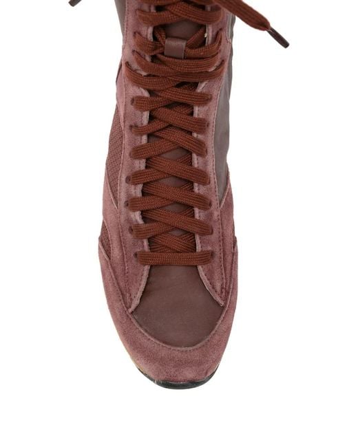 Patrizia Pepe Brown Racing Skin '93 Sneakers
